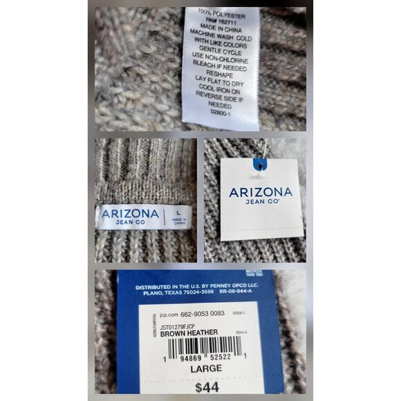 Arizona Juniors Off the Shoulder Women's Long Sleeve Pullover Sweater- L - Picture 9 of 10